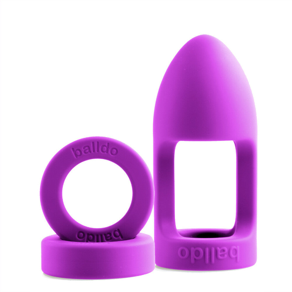 Balldo The Worlds First Ball Dildo Purple|Front View|"balldo design - front view"