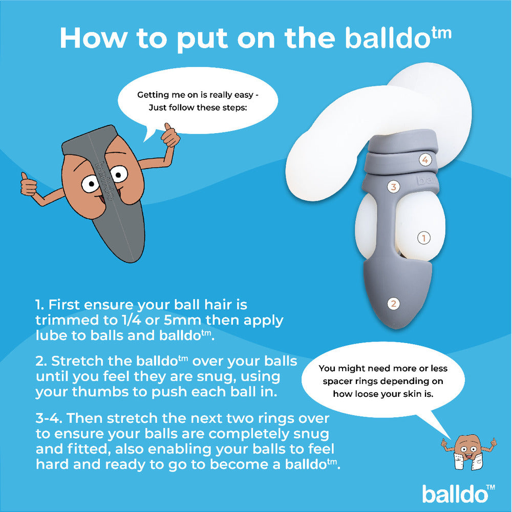 Balldo The Worlds First Ball Dildo Steel Grey|Back View|"quality build - back view"