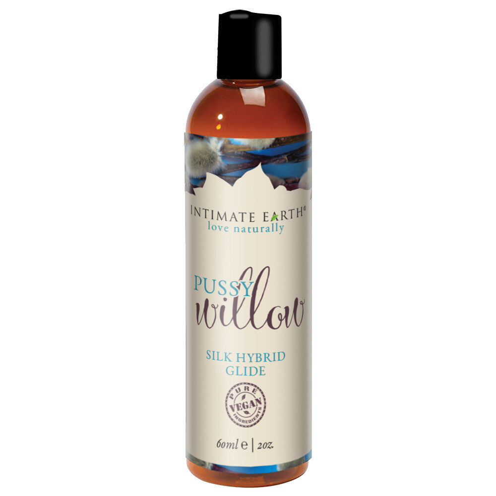 Intimate Earth Pussy Willow Silk Hybrid 60ml|Front View|"Intimate Earth Pussy Willow Silk Hybrid 60ml - front view"