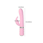 Pillow-Talk-Lively-Rabbit-Vibrator-Pink|Side View|"elegant design-side view"