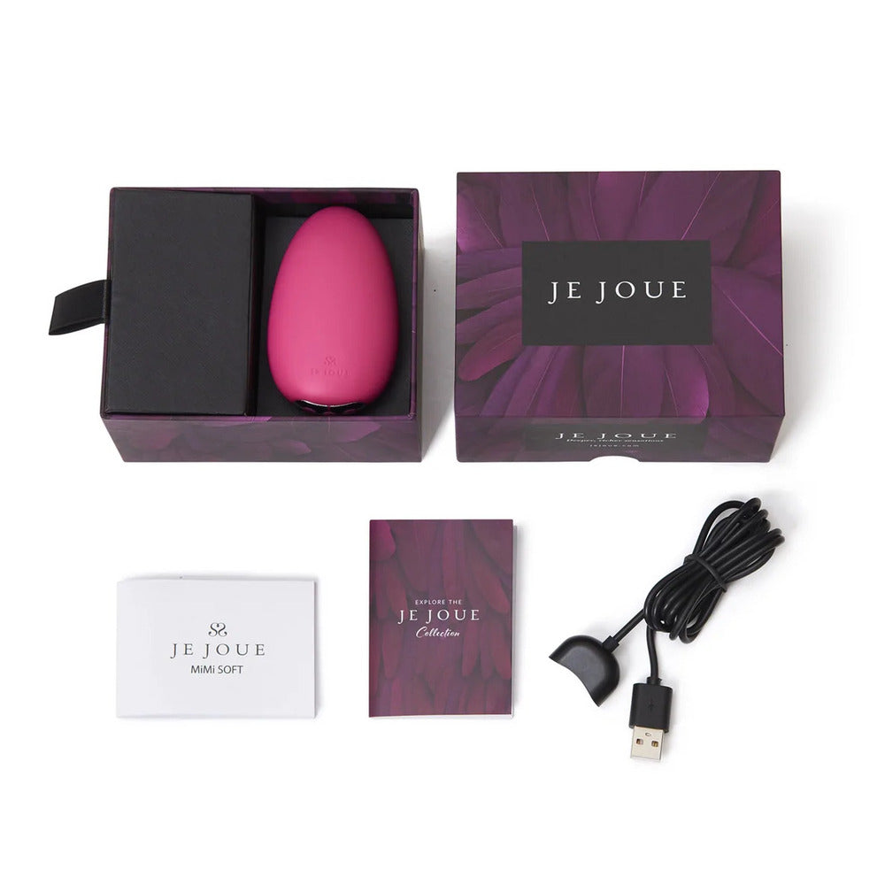 Je Joue Mimi Soft Clitoral Vibrator Fuchsia|Kit View|"Complete pleasure system - kit view"