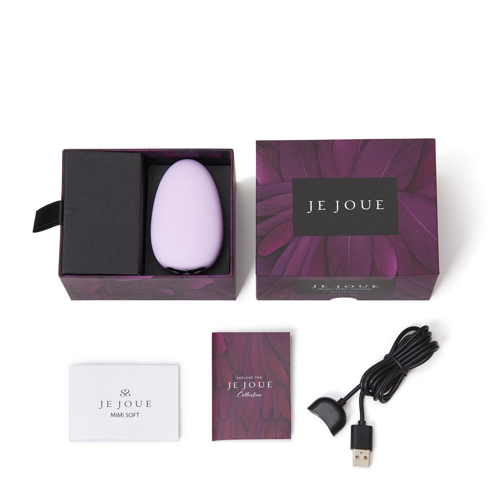 Je Joue Mimi Soft Clitoral Vibrator Lilac|Kit View|"Complete pleasure system - kit view"