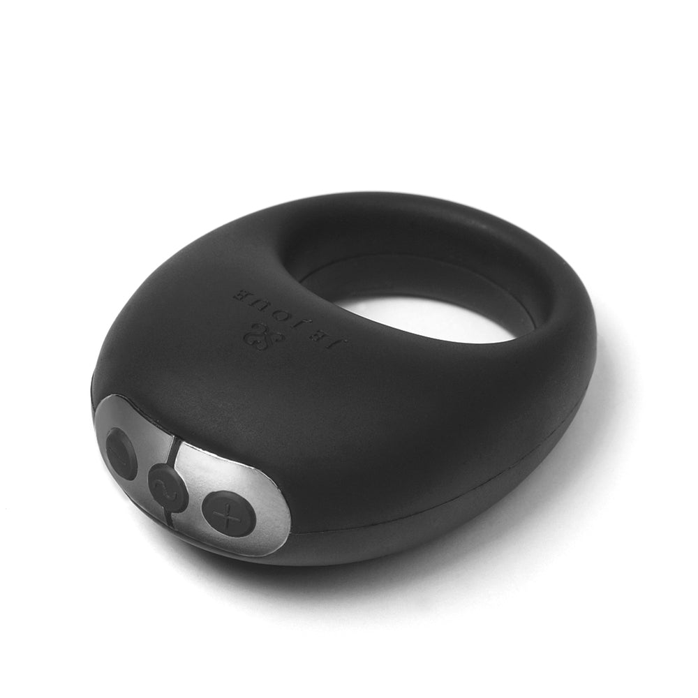 Je Joue Mio Rechargeable Cock Ring Black|Side View|"joue detail - side view"