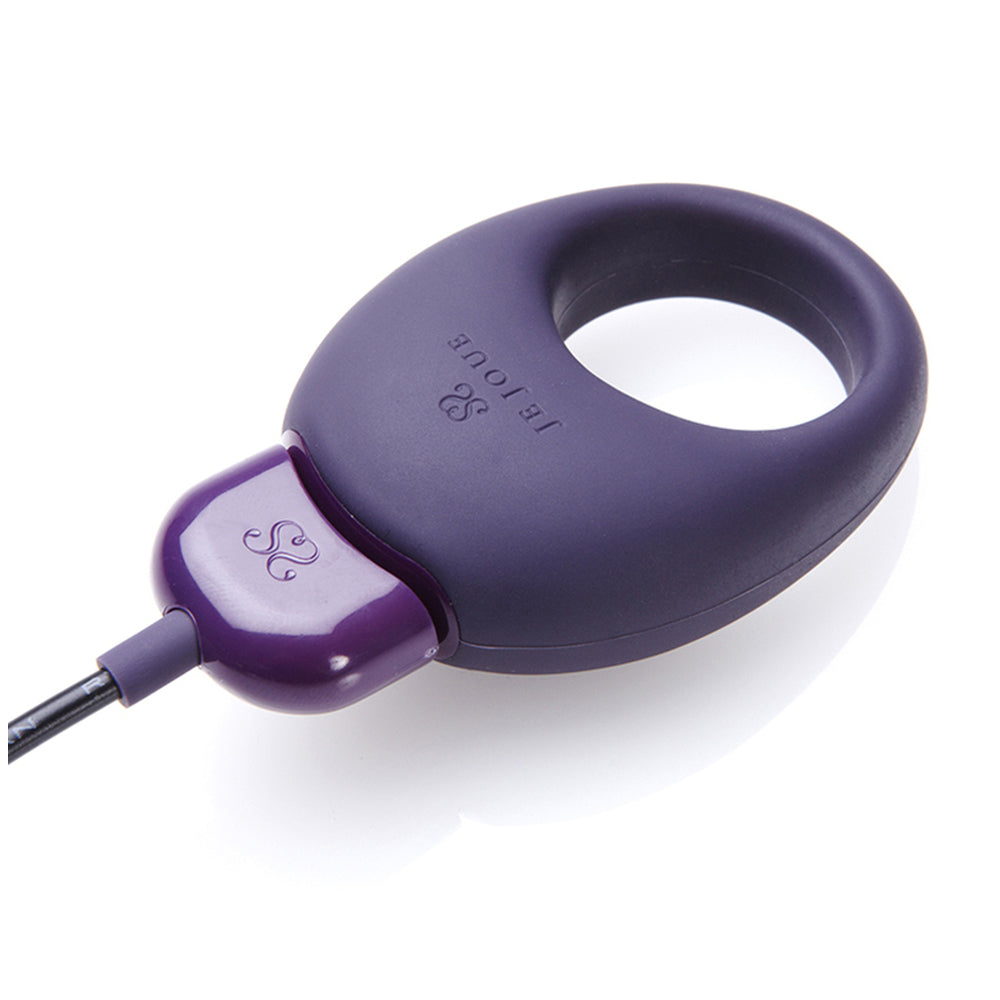 Je Joue Mio Rechargeable Cock Ring Purple|Detail View|"surface detail - detail view"