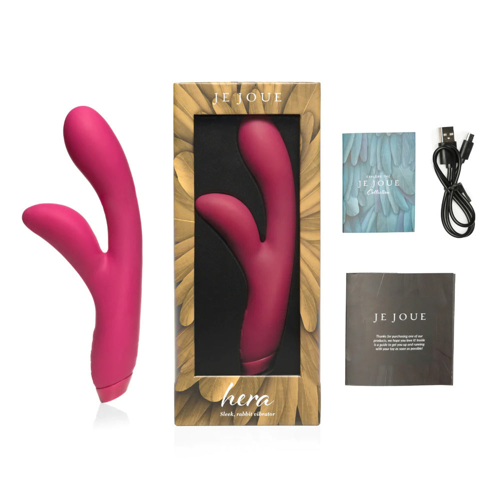 Je-Joue-Juno-Sleek-GSpot-Vibrator-Fuchsia|Kit View|"complete pleasure set-kit view"