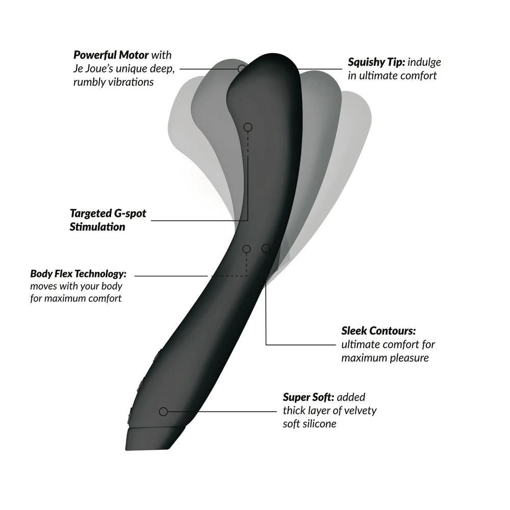 Je-Joue-Juno-Flex-Sleek-GSpot-Vibrator|Detail View|"control features-detail view"
