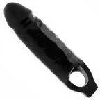Master Series XL Black Mamba Penis Sleeve|Front View|"mamba design - front view"