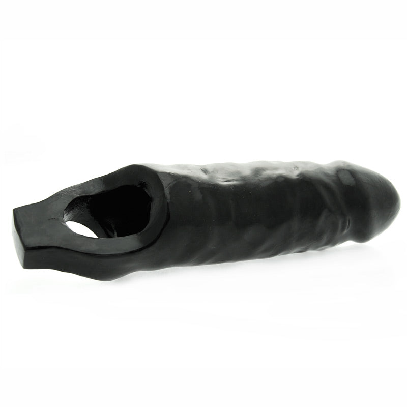 Master Series XL Black Mamba Penis Sleeve|Side View|"sleeve detail - side view"