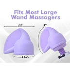 XR Wand Essentials Flutter Tip Silicone Attachment | Angle | "flexible attachment fit - angle view"