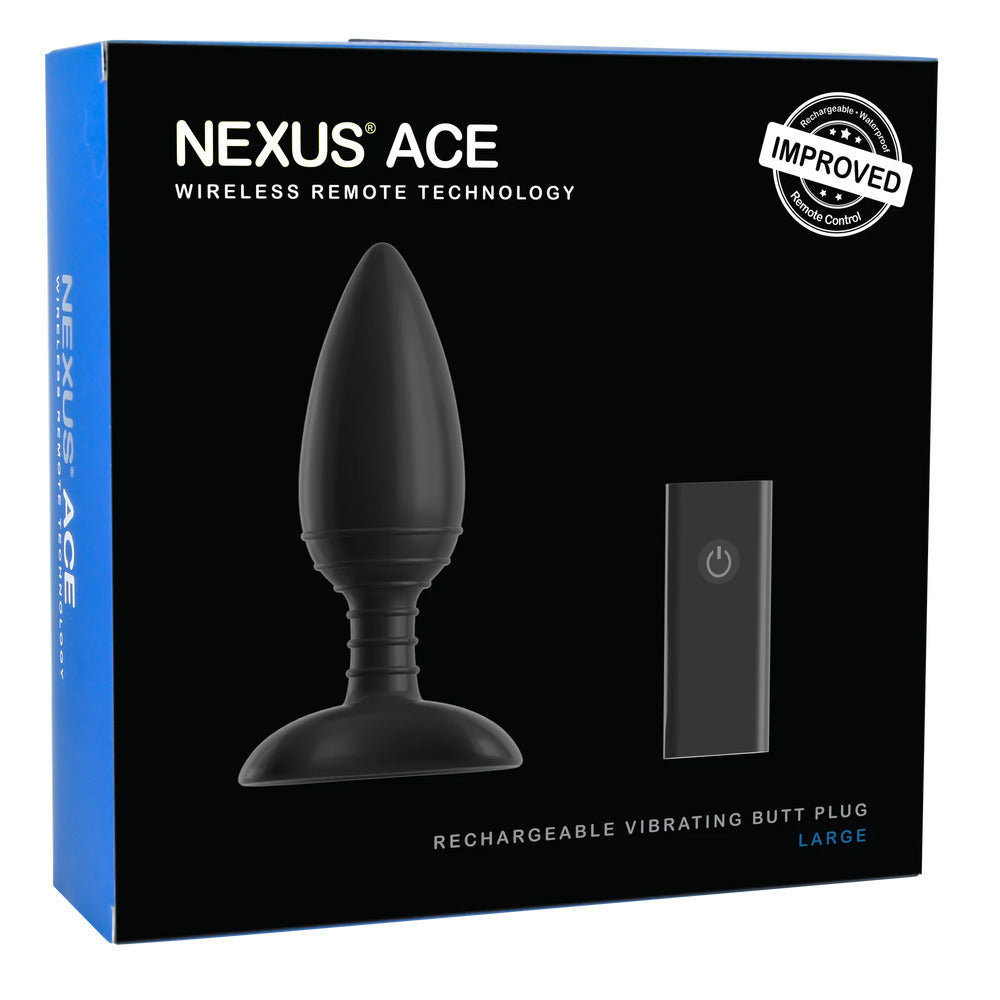 Nexus-Ace-Rechargeable-Vibrating-Butt-Plug-Large|Kit View|"complete pleasure set-kit view"