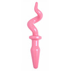 XR-Pig-Tail-Pink-Butt-Plug|Front View|"tailed plug-front view"