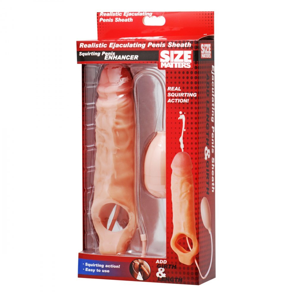 Size Matters Realistic Ejaculating Penis Sheath|Back View|"quality build - back view"