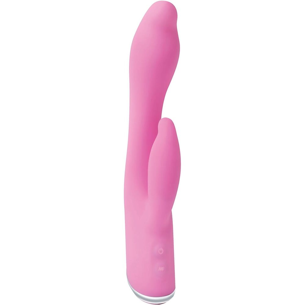 Adam-And-Eve-Silicone-GGasm-Rabbit-Vibrator|Side View|"dual stimulation design-side view"