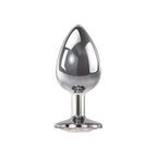 Adam-And-Eve-Clear-Gem-Anal-Plug-Large|Front View|"gem plug-front view"