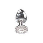 Adam-And-Eve-Clear-Gem-Anal-Plug-Large|Side View|"gem design-side view"