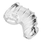 Master Series Detained Soft Body Chastity Cage|Side View|"cage detail-side view adult toys direct"|