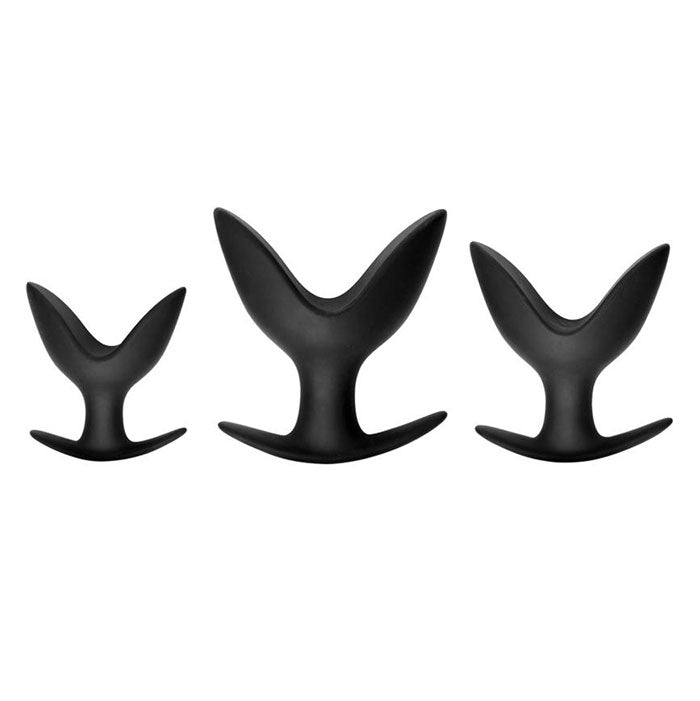 Master Series Ass Anchors Silicone Anal Anchor 3 Piece|Front View|"silicone anchor set-front view"|