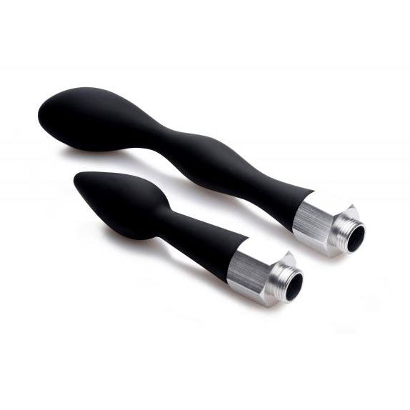 Clean Stream Silicone Enema Attachment Set|Side View|"set detail-side view adult toys direct"|