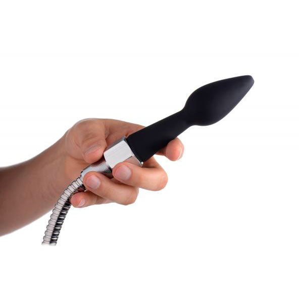 Clean Stream Silicone Enema Attachment Set|Back View|"connection system-back view adult toys direct"|