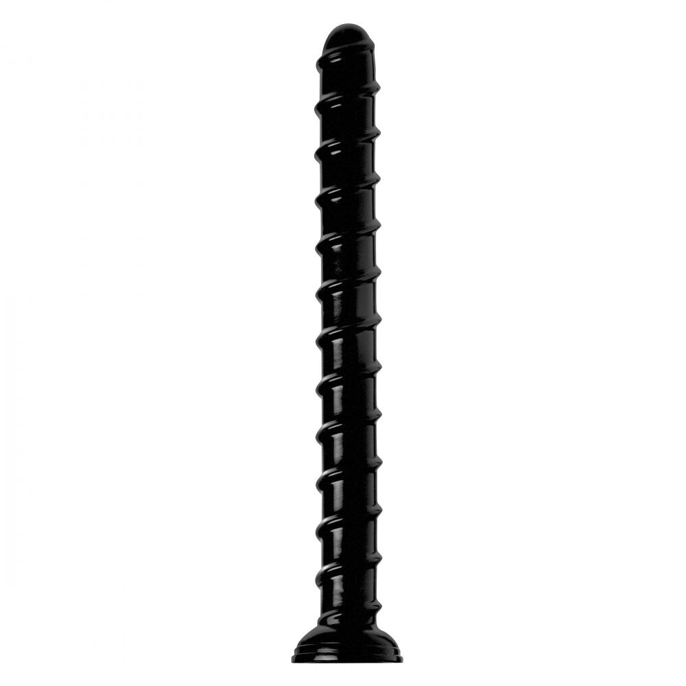 XR Hosed 18 Inch Swirl Thick Anal Snake Dildo|Front View|"thick snake dildo - front view"