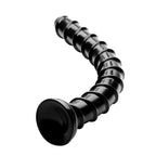 XR Hosed 18 Inch Swirl Thick Anal Snake Dildo|Side View|"thick snake dildo - side view"