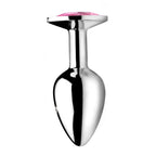 XR-Booty-Sparks-Pink-Gem-Medium-Anal-Plug|Side View|"gem design-side view"
