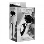 XR Booty Sparks Black Rose Anal Plug Large|Set View|"complete rose plug set-set view"|