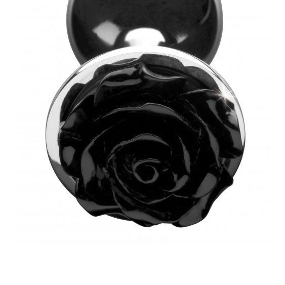 XR-Booty-Sparks-Black-Rose-Anal-Plug-Medium|Detail View|"product features-detail view"