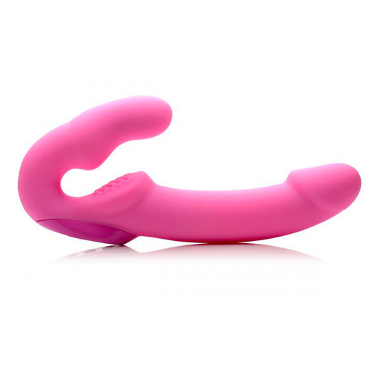 XR Strap U Urge Rechargeable Vibrating Strapless Strap On|Front View|"urge design - front view"