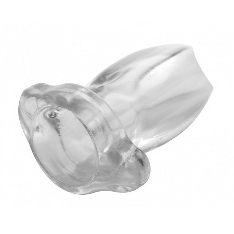 Master Series Peephole Hollow Anal Plug|Side View|"peephole design-side view"|