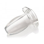 Master Series Peephole Hollow Anal Plug|Detail View|"hollow plug features-detail view"|