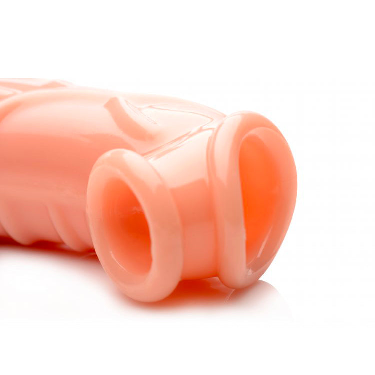 Size Matters 2 Inch Flesh Penis Extender Sleeve|Detail View|"surface detail - detail view"