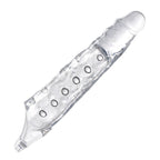 Size Matters 3 Inch Clear Penis Extender Sleeve|Front View|"clear design - front view"