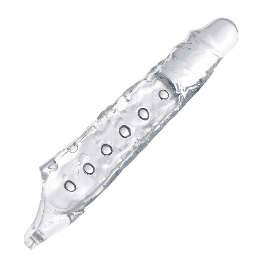Size Matters 3 Inch Clear Penis Extender Sleeve|Front View|"clear design - front view"