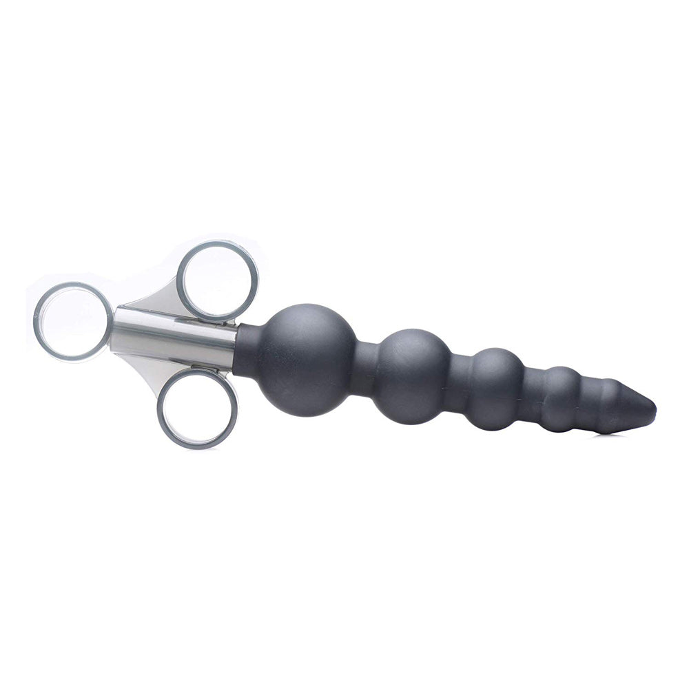 Master Series Silicone Graduated Beads Lube Launcher|Front View|"lube launcher-front view adult toys direct"|