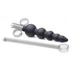Master Series Silicone Graduated Beads Lube Launcher|Side View|"beads detail-side view adult toys direct"|
