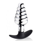 Master Series Dark Hive Metal And Silicone Anal Plug|Front View|"dark hive plug-front view"|