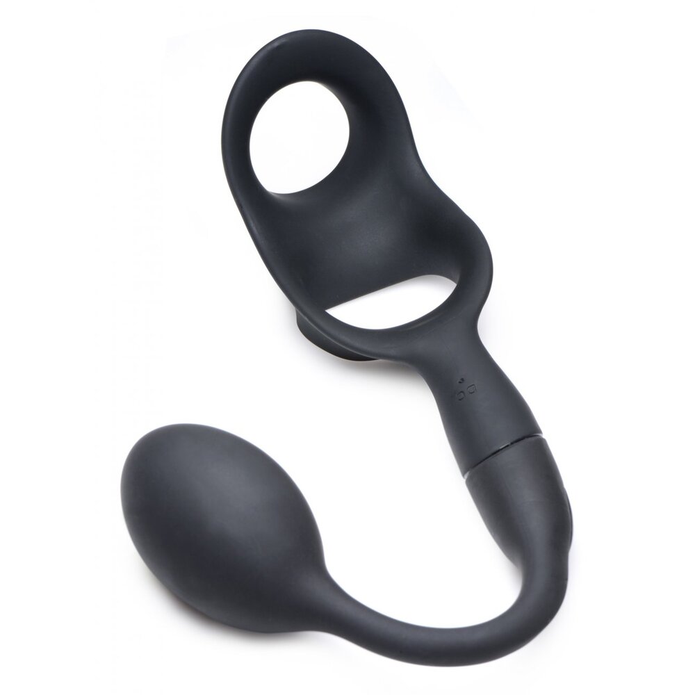 XR-Alpha-Pro-10X-P-Bomb-Cock-and-Ball-Ring-With-Anal-Plug|Side View|"ergonomic design-side view"