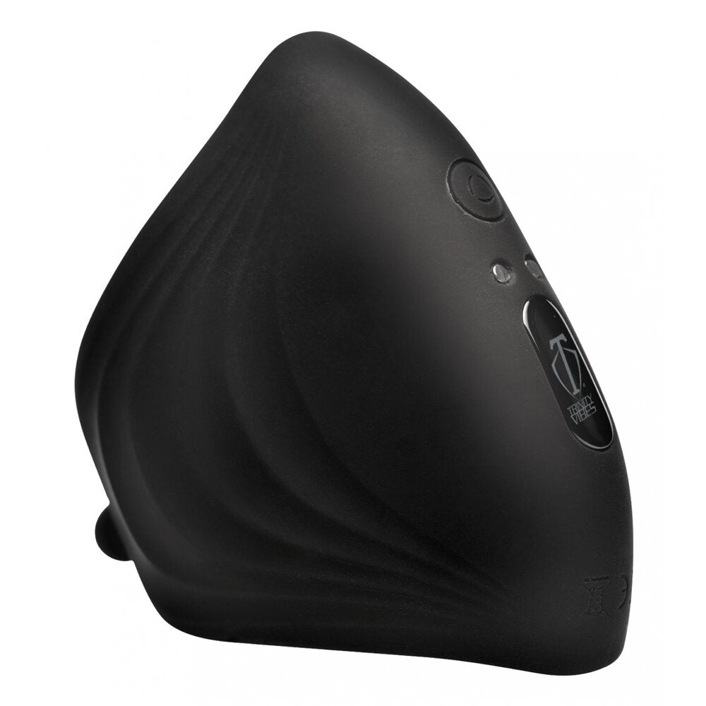 XR Vibes 10X Pleasure Stroke Vibrating Penis Sleeve|Side View|"stroke detail - side view"