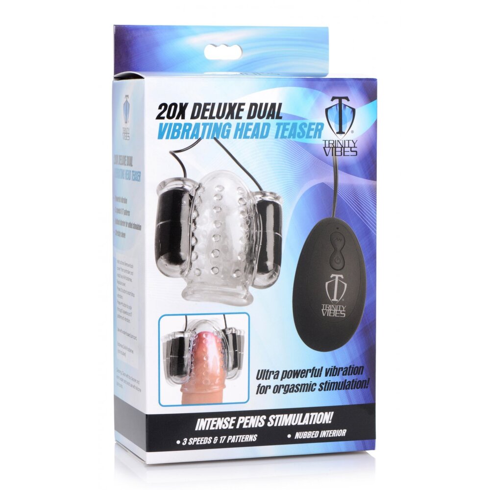 XR Trinity Vibes 20X Deluxe Dual Vibrating Head Teaser|Detail View|"surface detail - detail view"