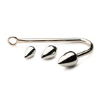 Anal Hook Trainer with 3 Plugs|Front View|"hook trainer set-front view"|