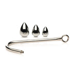 Anal Hook Trainer with 3 Plugs|Side View|"trainer design-side view"|