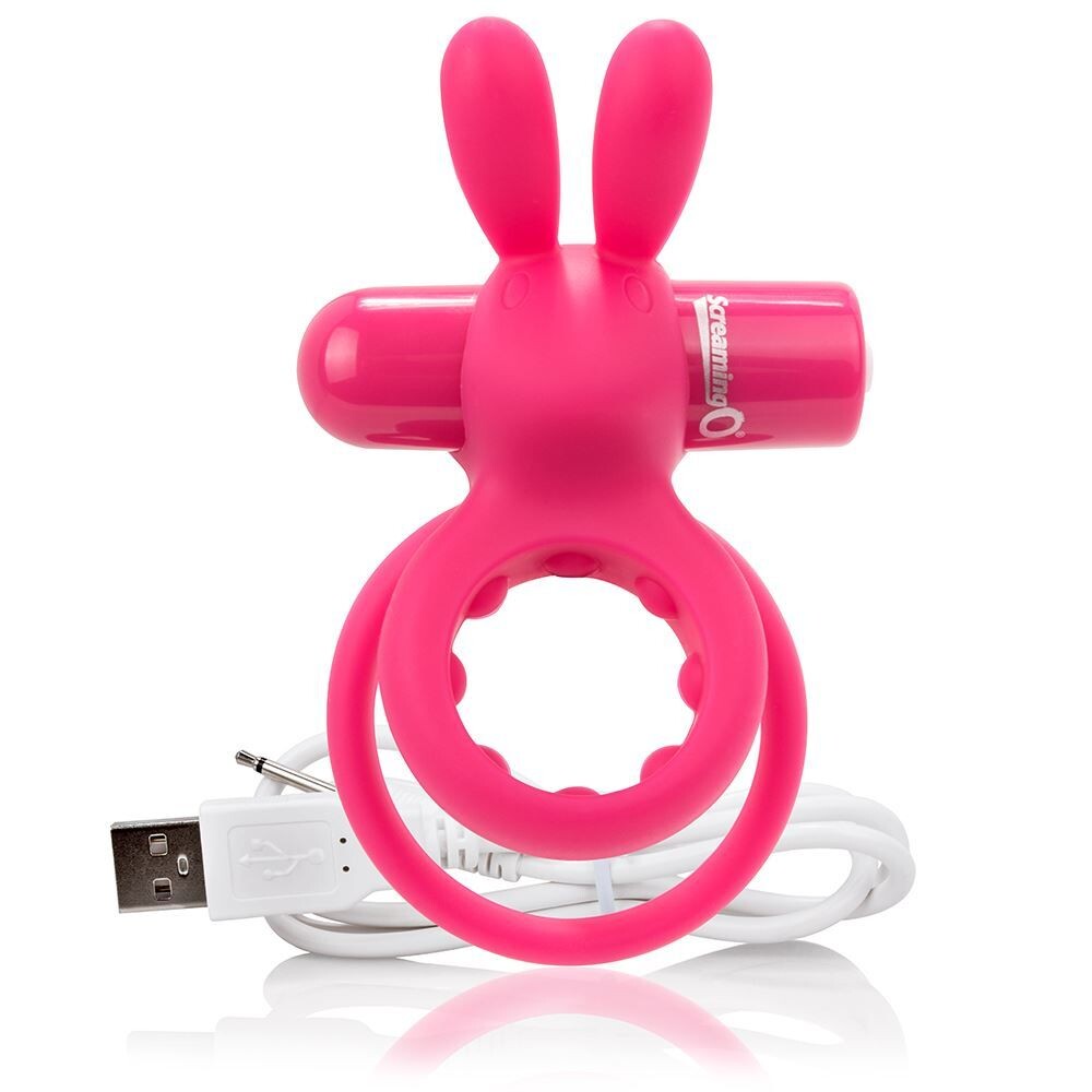 Screaming O O Hare Rechargeable Rabbit Cock Ring|Front View|"hare design - front view"