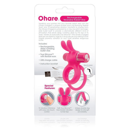 Screaming O O Hare Rechargeable Rabbit Cock Ring|Detail View|"surface detail - detail view"