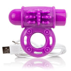 Screaming O Charged OWow Purple Vibrating Cock Ring|Front View|"owow design - front view"