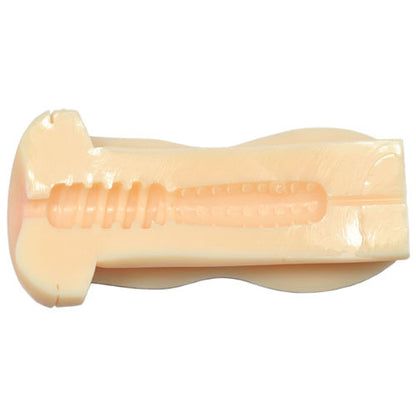 Portable Masturbator With Anal Opening|Side View|"opening detail - side view"