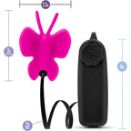 Luxe Butterfly Clitoral Teaser Fuchsia|Detail View|"Multi-function controls - detail view"
