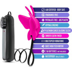 Luxe Butterfly Clitoral Teaser Fuchsia|Kit View|"Complete pleasure system - kit view"