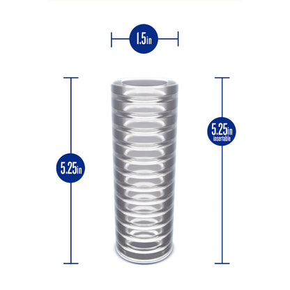 Rize Ribz Self Lubricating Stroker Clear|Back View|"quality build - back view"