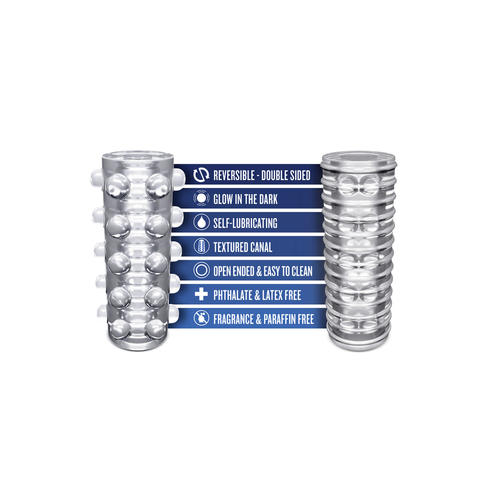 Rize Swich Self Lubricating Stroker Clear|Detail View|"surface detail - detail view"